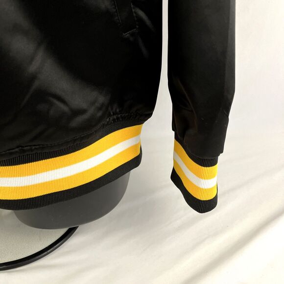 New Mens Mitchell And Ness Pittsburgh Penguins Satin Bomber Jacket Sz L NWT - Picture 4 of 10